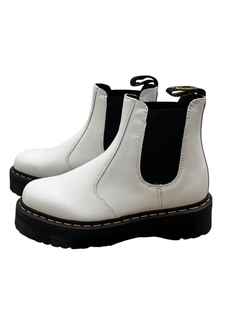 Dr Martens Size 9 Combat Boots 2976 YS Punk Goth Platform White
